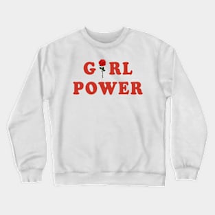 Girl Power Grovey Text With Sunflower Crewneck Sweatshirt